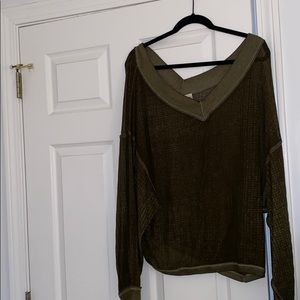 Green free people shirt